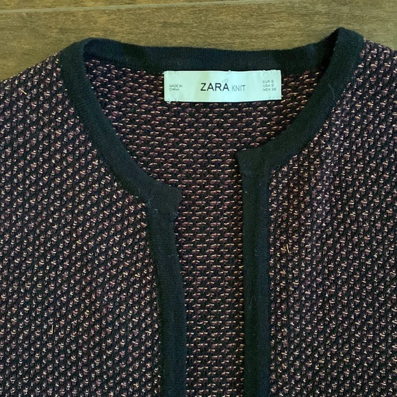 Zara - Long Cardigan - Purple, Gold, Black - Small - Picture 2 of 4